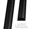 Floordirekt Barre de seuil étanche Double bordure PVC 24 x 35 mm Noir Longueur 1 m -- Barre De Seuil|Barre De Seuil