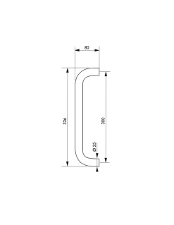 Thirard Poignée De Porte<Barre de tirage entr'axe 300mm, inox -
