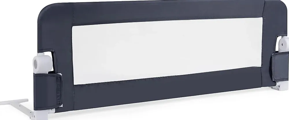 Giantex Barrière De Sécurité<Barriere de Lit Pliable et Portable avec Cadre en Metal, en Forme de T, avec Mecanisme a Double Bouton (Gris, 120 x 40 x 42 CM)
