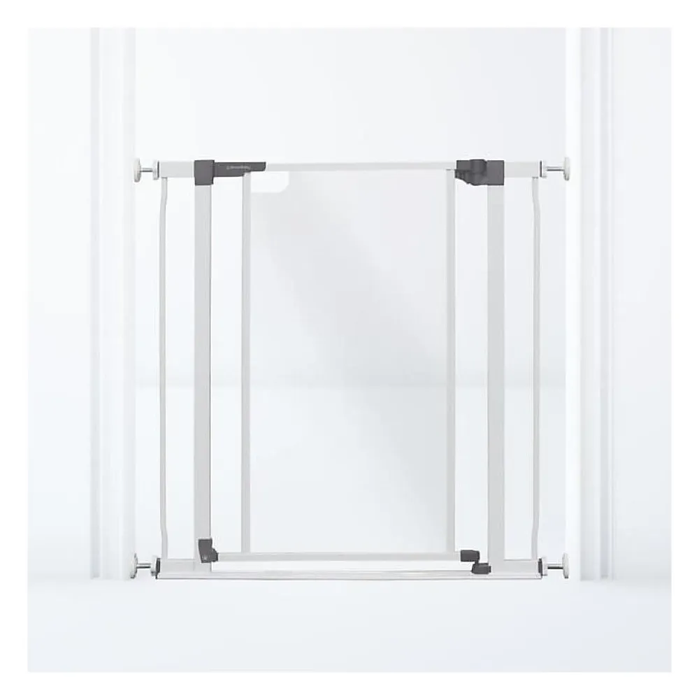 Dreambaby Barriere de sécurité a panneau transparent - - Fonction maintien en position ouverte- Bas anti-chute - Blanc- Barrière De Sécurité