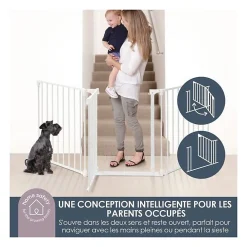 Dreambaby Barrière De Sécurité<Barriere de sécurité enfant - Discovery 3 - - 74,5 cm a 1,95 cm - Blanc