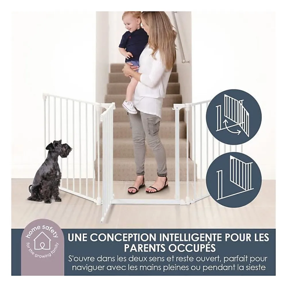 Dreambaby Barrière De Sécurité<Barriere de sécurité enfant - Discovery 3 - - 74,5 cm a 1,95 cm - Blanc