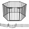 Vounot Barriere de securite cheminee pliable 3.75M 6 panneaux noir- Barrière De Sécurité