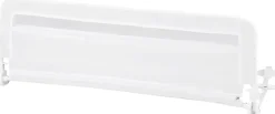 Giantex Barriere de Securite Enfant 120 cm, Barrière de Lit Bébé Rabattable avec Cadre en Métal, Housse Amovible, Blanc- Barrière De Sécurité
