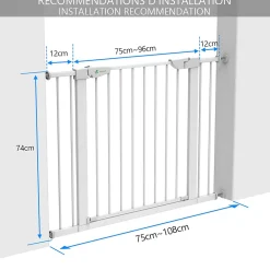 Vounot Barrière De Sécurité<Barriere de Securite porte et escalier 100-108cm blanc pour animaux