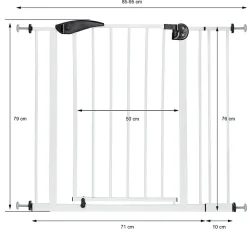 ECD Germany Barrière de sécurité enfants garde-corps protection fermeture d'escalier 85-95cm- Barrière De Sécurité