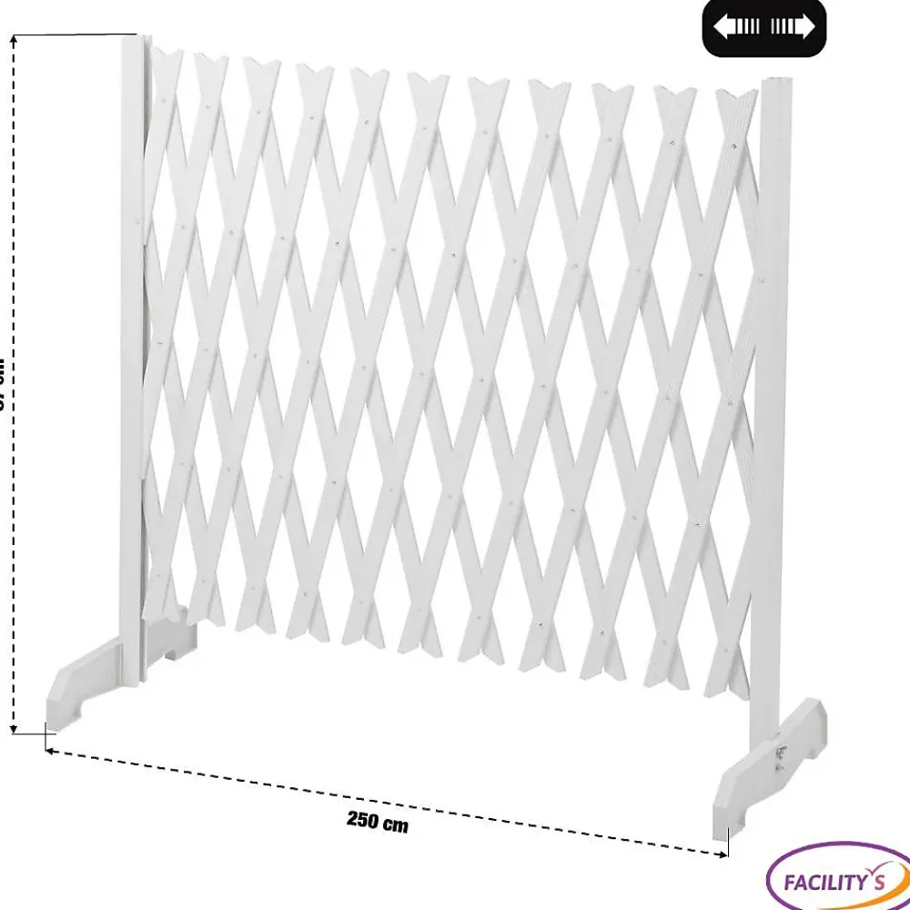 Facility'S Barrière De Sécurité<Barrière de Sécurité Extensible, 35 à 250 x 87 cm, Protection plastique, Rétractable, Animaux