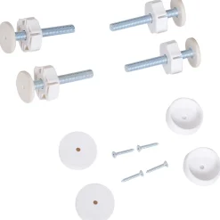 PawHut Barrière De Sécurité<Barrière de sécurité longueur réglable dim. 76-107l x 76H cm sans perçage métal plastique blanc