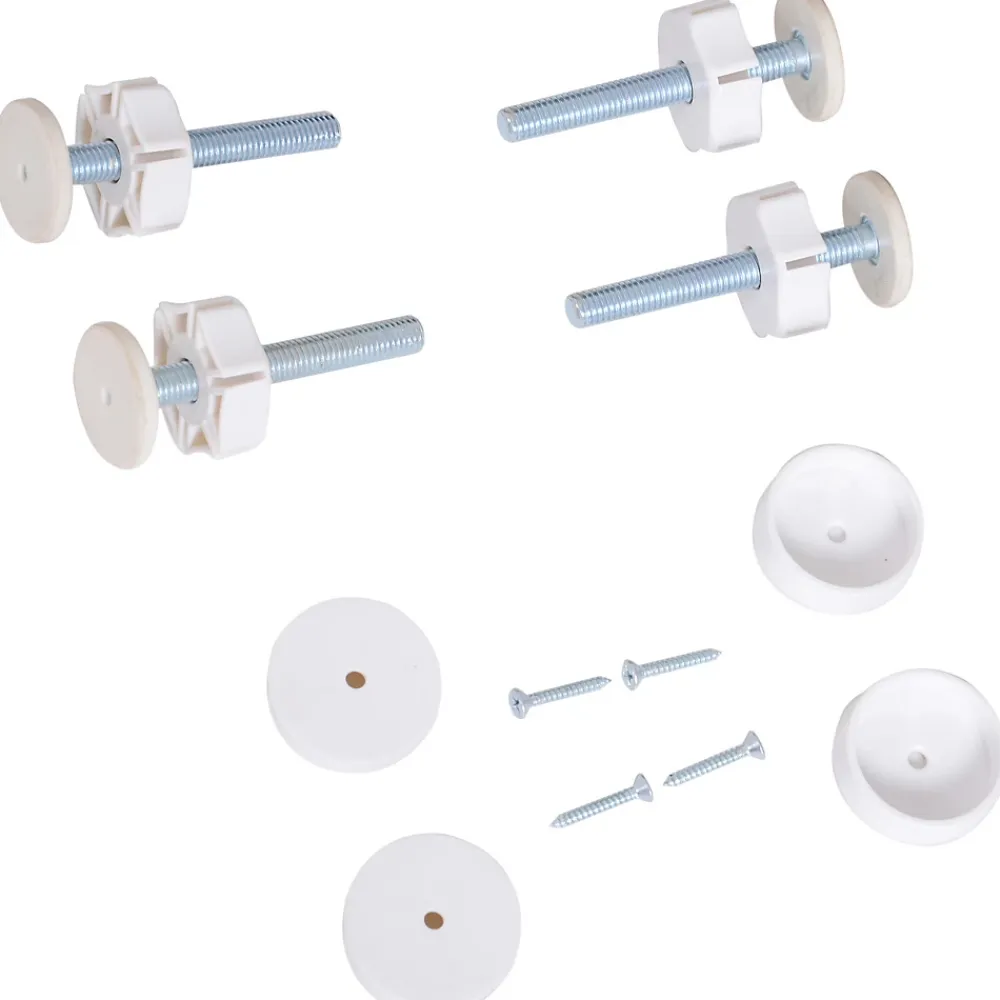 PawHut Barrière De Sécurité<Barrière de sécurité longueur réglable dim. 76-107l x 76H cm sans perçage métal plastique blanc