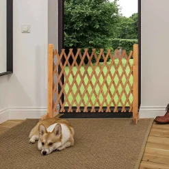 IDMarket Barrière De Sécurité<Barrière extensible bois treillis 30 à 150 cm