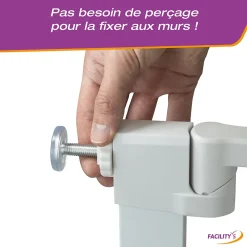 Facility'S Barrière De Sécurité<Barrière sécurité escalier extensible sans perçage bébé - chien- 82 x 76 cm - FACILITYS