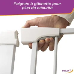 Facility'S Barrière De Sécurité<Barrière sécurité escalier extensible sans perçage bébé - chien- 82 x 76 cm - FACILITYS