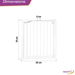 Facility'S Barrière De Sécurité<Barrière sécurité escalier extensible sans perçage bébé - chien- 82 x 76 cm - FACILITYS