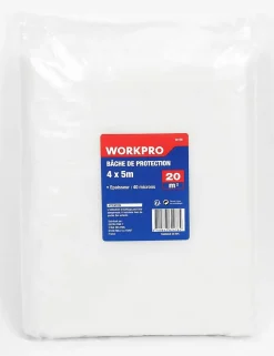 WorkPro Bâche de protection 4x5m - 20M2- Outils Du Tapissier