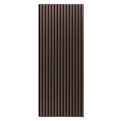 Frankystar Panneau Tasseau Bois<Beethoven - Lot de 4 panneaux acoustiques à lattes en bois 150x60 cm, marron foncé
