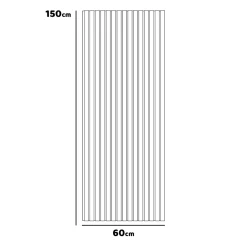 Frankystar Panneau Tasseau Bois<Beethoven - Lot de 4 panneaux acoustiques à lattes en bois 150x60 cm, marron foncé