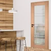Lynporte Bloc porte 1 Vitrage CASSIOPEIA bois chêne européen 2040 x 830 Gauche- Bloc Porte