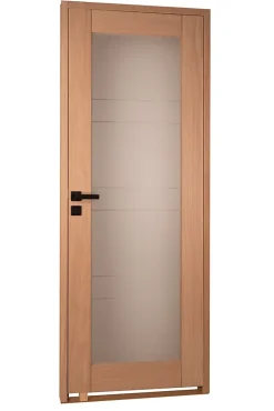 Lynporte Bloc Porte<Bloc porte 1 Vitrage CASSIOPEIA bois chêne européen 2040 x 830 Droite