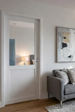 Gd Menuiseries Bloc Porte Atelier Blanc Sans Meneau H204 X L73 Côte Tableau P.gauche- Bloc Porte