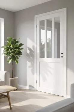 Gd Menuiseries Bloc Porte Atelier Blanc H204 X L73 Côte Tableau P.droite- Bloc Porte