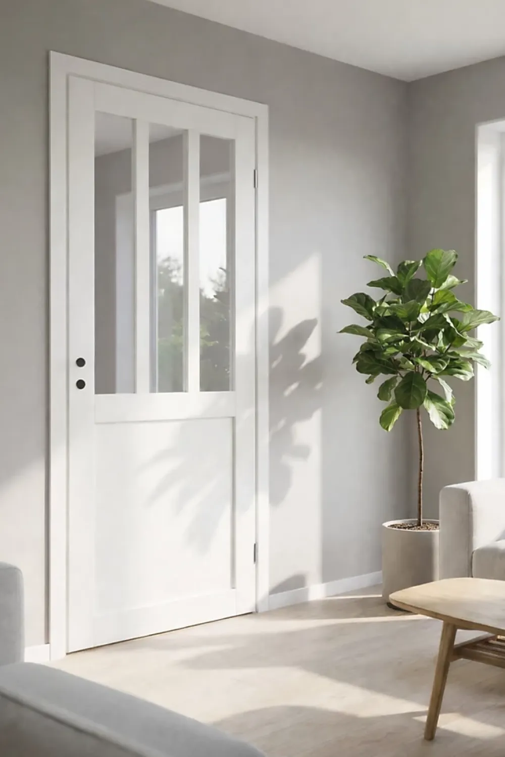 Gd Menuiseries Bloc Porte Atelier Blanc H204 X L83 Côte Tableau P.gauche- Bloc Porte