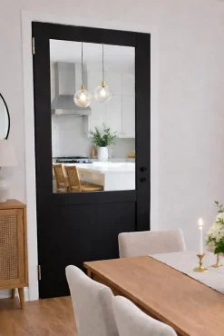 Gd Menuiseries Bloc Porte<Bloc Porte Atelier Noir Sans Meneau H204 X L73 Côte Tableau P.droite