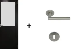 Gd Menuiseries Bloc Porte<Bloc Porte Athena Noir H204 X L83 Côte Tableau P.gauche,poignee Pomerol