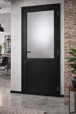 Gd Menuiseries Bloc Porte<Bloc Porte Athena Noir H204 X L83 Côte Tableau P.gauche,poignee