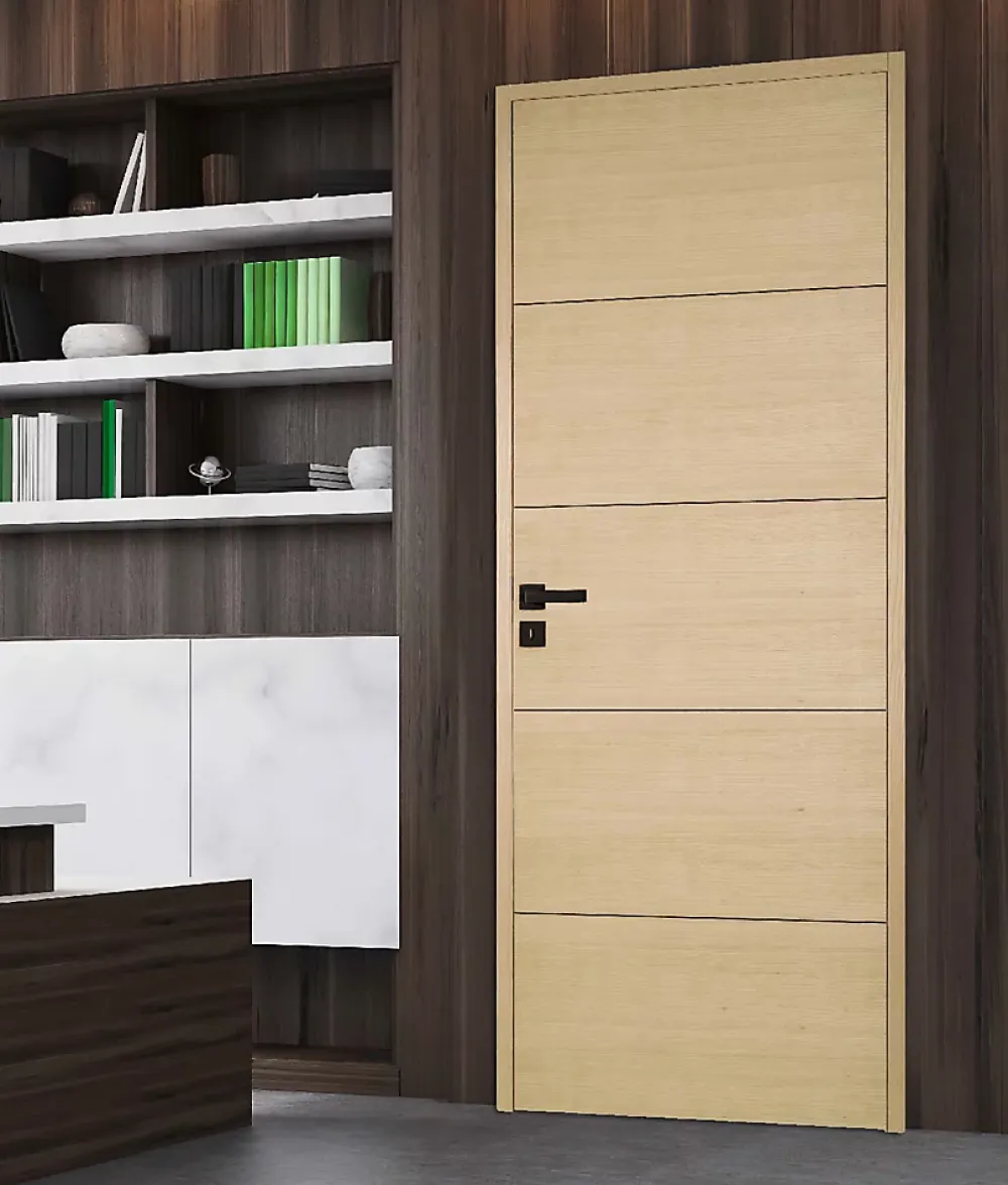 Lynporte Bloc porte bois isoplane ANTLIA3 830 droit plaqué frêne blanc européen- Bloc Porte
