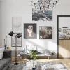 Optimum Bloc Porte<Bloc Porte Contemporain H. 204 X 73 X 3 cm cadre en aluminium noir et verre transparent chêne terra Poussant Gauche
