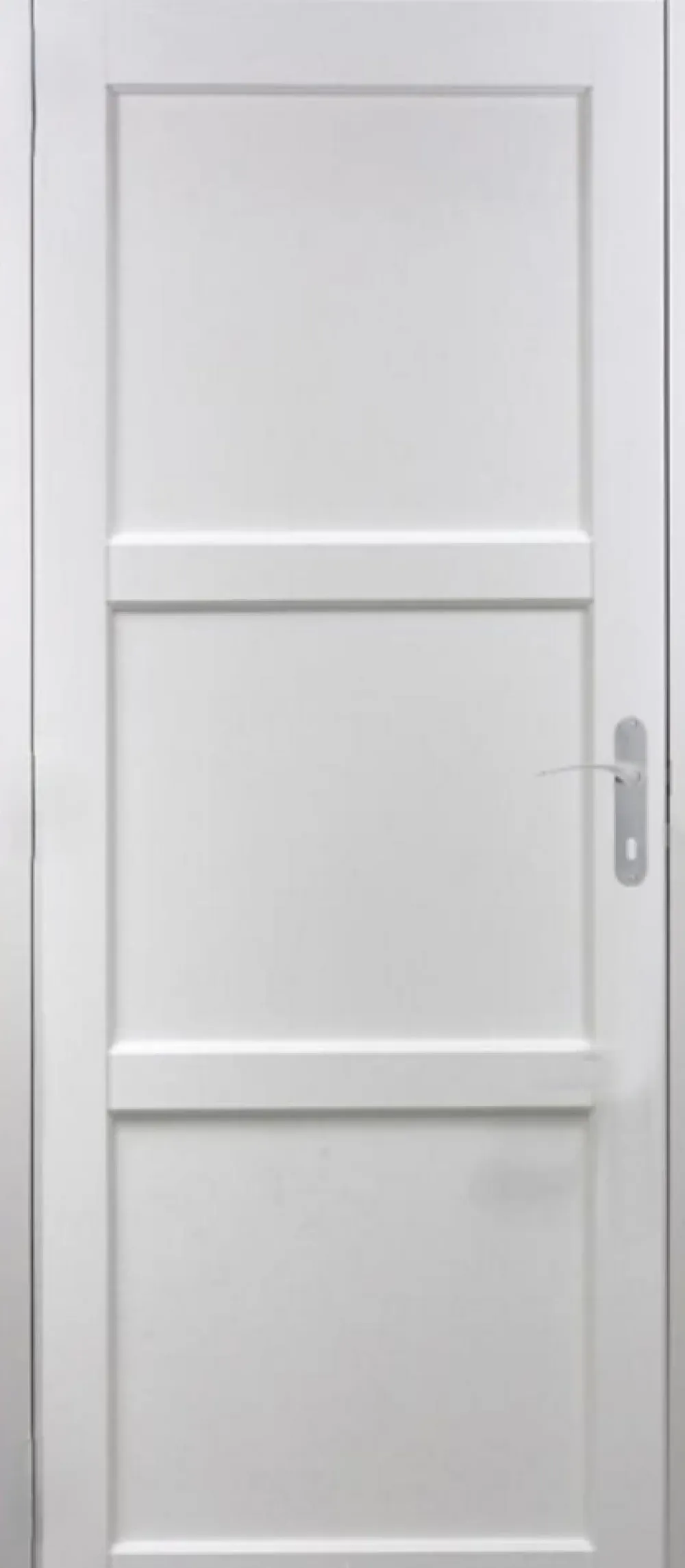 Gd Menuiseries Bloc Porte Korya Blanc 3 Panneaux H204 X L83 Côte Tableau P.gauche- Bloc Porte