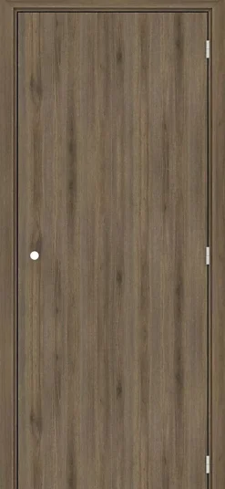 Gd Menuiseries Bloc Porte Light Walnut H204 X L93 Côte Tableau P.gauche- Bloc Porte
