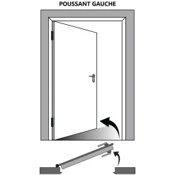 Gd Menuiseries Bloc Porte Light Walnut H204 X L93 Côte Tableau P.gauche- Bloc Porte