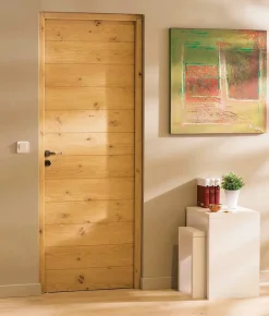 Lynporte Bloc Porte NOE bois chêne européen 2040 mm x 930 mm gauche en huisserie de 92- Bloc Porte