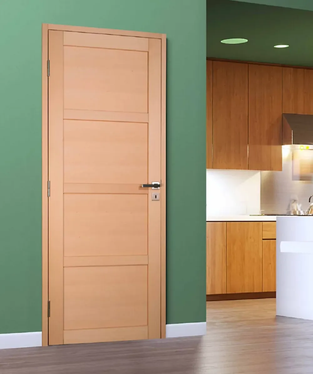 Lynporte Bloc porte NOVA2 4 Panneaux bois hêtre 2040 x 730 Gauche- Bloc Porte