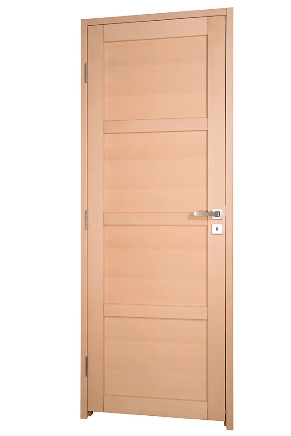 Lynporte Bloc porte NOVA2 4 Panneaux bois hêtre 2040 x 730 Gauche- Bloc Porte