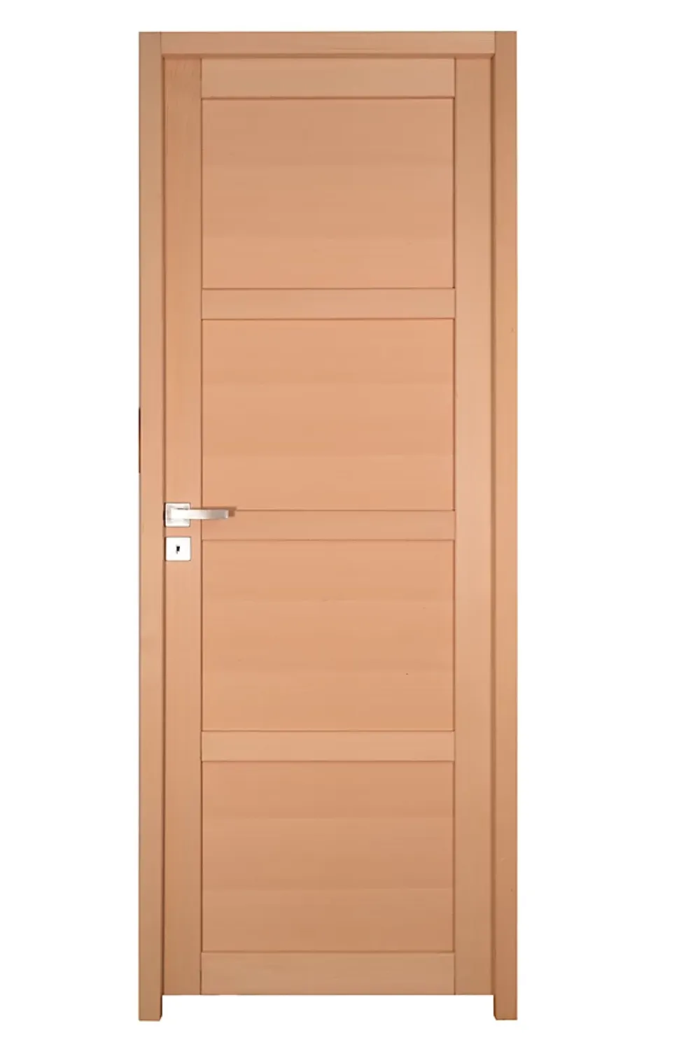 Lynporte Bloc porte NOVA2 4 Panneaux bois hêtre 2040 x 730 Gauche- Bloc Porte