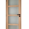 Lynporte Bloc Porte<Bloc porte PARIS 4 Vitrages bois chene 2040x730 Gauche