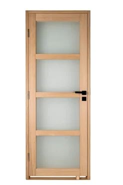 Lynporte Bloc Porte<Bloc porte PARIS 4 Vitrages bois chene 2040x630 Gauche