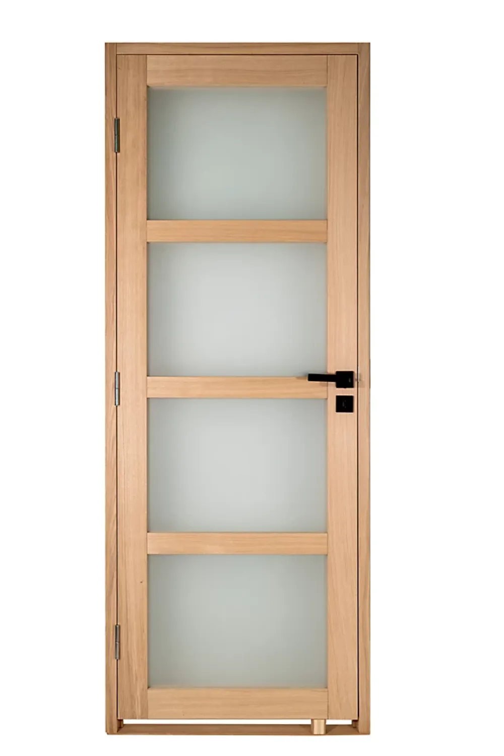 Lynporte Bloc Porte<Bloc porte PARIS 4 Vitrages bois chene 2040x630 Gauche