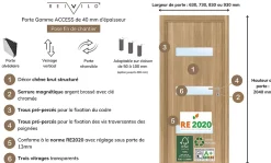 Reivilo Bloc Porte<Bloc porte pose fin de chantier April , H.204 x l.83 cm