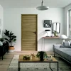 Optimum Bloc Porte Reversible Milano2 coloris chêne gris foncé H. 204 x 73 x 4 Cm- Bloc Porte