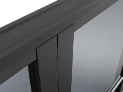 Vente-unique Bloc Porte<Bloc porte réversible à deux battants en aluminium et verre trempé fumé - 2 x H204 x L73 cm - Noir - MASERU