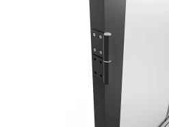 Vente-unique Bloc Porte<Bloc porte réversible en aluminium et verre dépoli - H204 x L83 cm - Noir - SEROTO