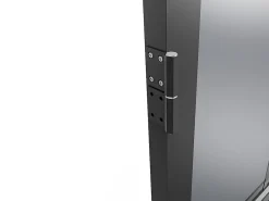 Vente-unique Bloc Porte<Bloc porte réversible en aluminium et verre trempé fumé - H204 x L73 cm - Noir - SEROTO