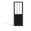Vente-unique Bloc Porte<Bloc porte réversible en aluminium et verre trempé style atelier - H204 x L83 cm - Noir - ERMELO