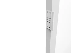 Vente-unique Bloc porte réversible en aluminium et verre trempé - H204 x L73 cm - Blanc - LOXTON- Bloc Porte