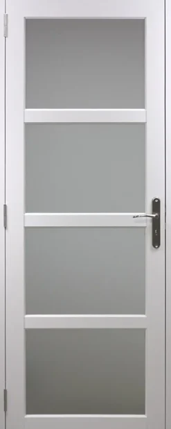 Gd Menuiseries Bloc Porte Tana Vitrée Blanc H204 X L83 Côte Tableau P.gauche- Bloc Porte
