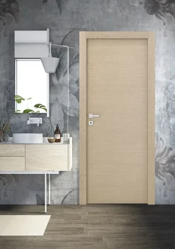 Bloc Porte<Bloc-porte Alexia bois naturel H.204 x l.83 cm, poussant droit