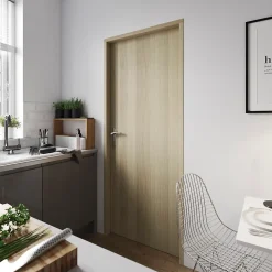 Bloc Porte<Bloc-porte Alpille effet chêne naturel H.204 x l.73 cm, réversible